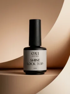 Shine Lock Top no-wipe nagų topas – veidrodinis blizgesys, skaidrus viršutinis sluoksnis profesionaliam manikiūrui