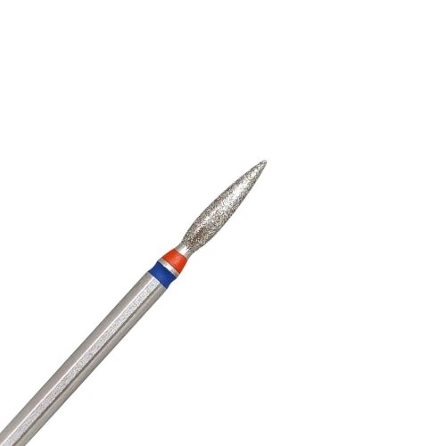 Deimantinis liepsnelės formos TWIN 2.3 mm antgalis aparatiniam manikiūrui ir pedikiūrui
