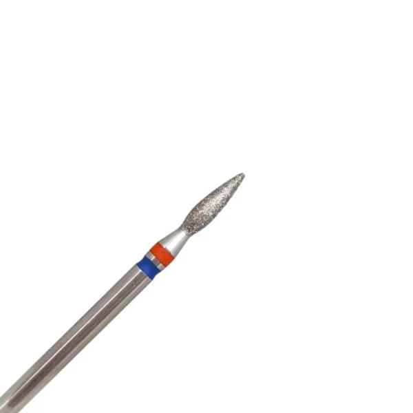 Deimantinis liepsnelės formos TWIN 2.3 mm antgalis aparatiniam manikiūrui ir pedikiūrui